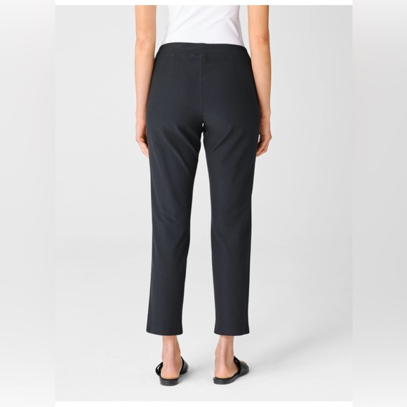 Eileen Fischer Washable Stretch Crepe Pant - Black, Size Petite S - Picture 2 of 9